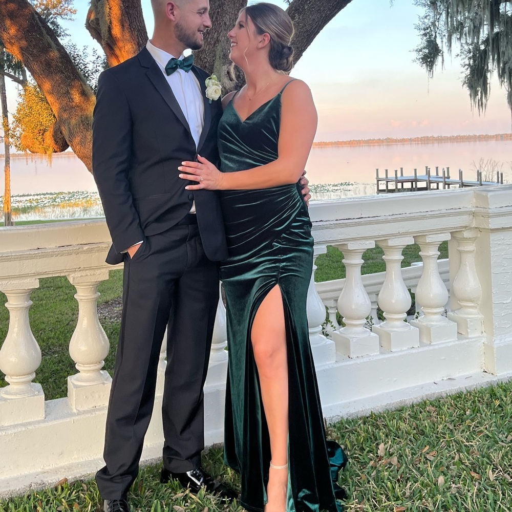 Revelry velvet bridesmaids dress
